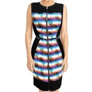 EC RACHEL RACHEL ROY GEOMETRIC ZIPPER DRESS SZ. 2